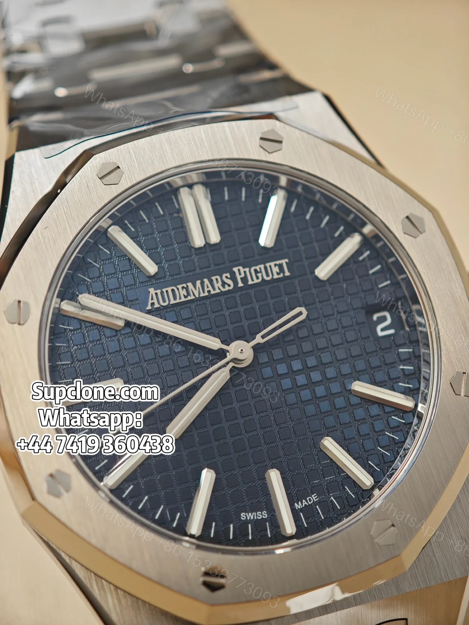 View 7 of Audemars Piguet Super Clone 1:1 Royal Oak 15510 Blue Dial 41MM