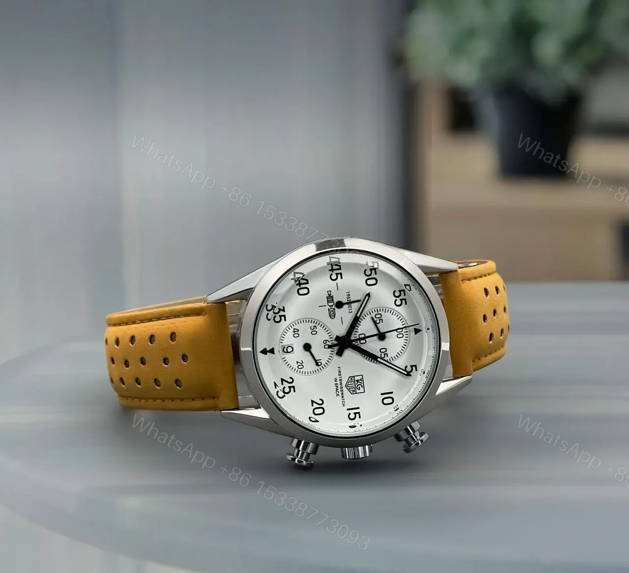View 3 of Brand-Tag Heuer Model-Spacex Quality-7a Gender-Men’s Band-Leather