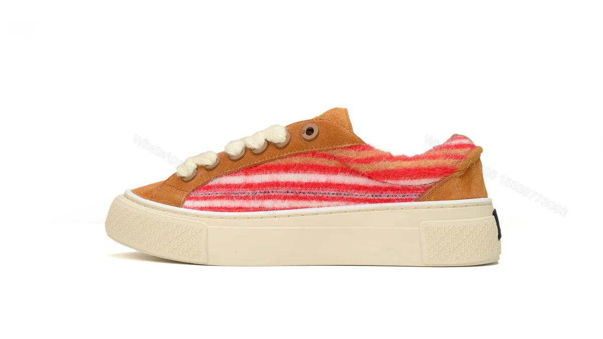 View 9 of Dior B33 Sneakers Release Brown Red Stripes 3SN272 ZIR1 6536