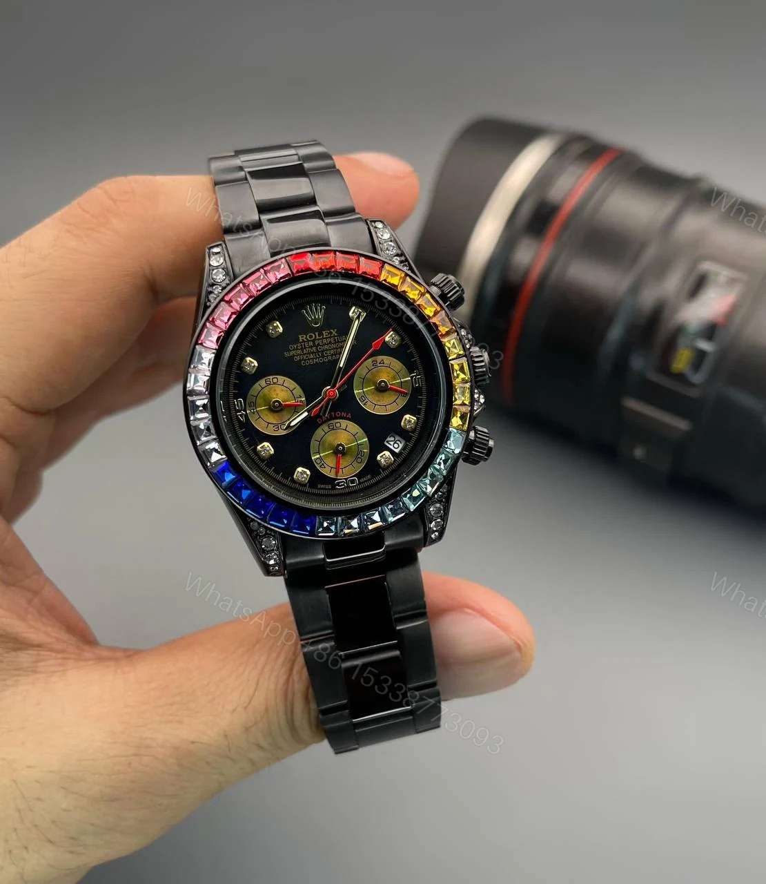 Rolex Rainbow Black Dial Quartz 41mm — view 1