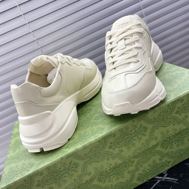 View 9 of Off-White Leather Platform Sneaker â€” Minimalist, All-Day Comfort