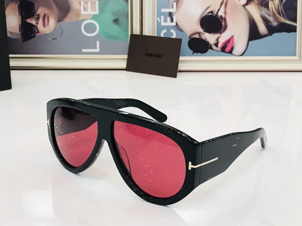 View 2 of Pink Gradient Tom Ford Cat-Eye Sunglasses, Oversized Acetate, UV400