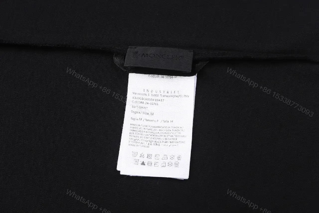 View 3 of Minimalist Cotton Crest Tee - Black Luxe Tee