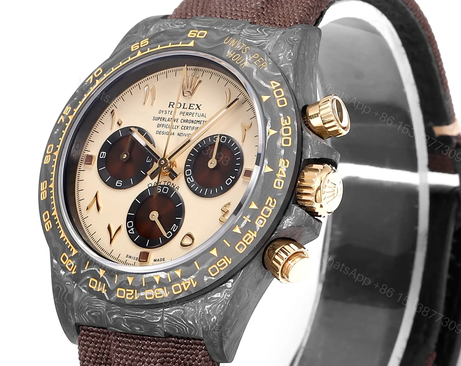 View 3 of VS Factory Clean Factory ROLEX Daytona Carbon Fiber Custom Watch