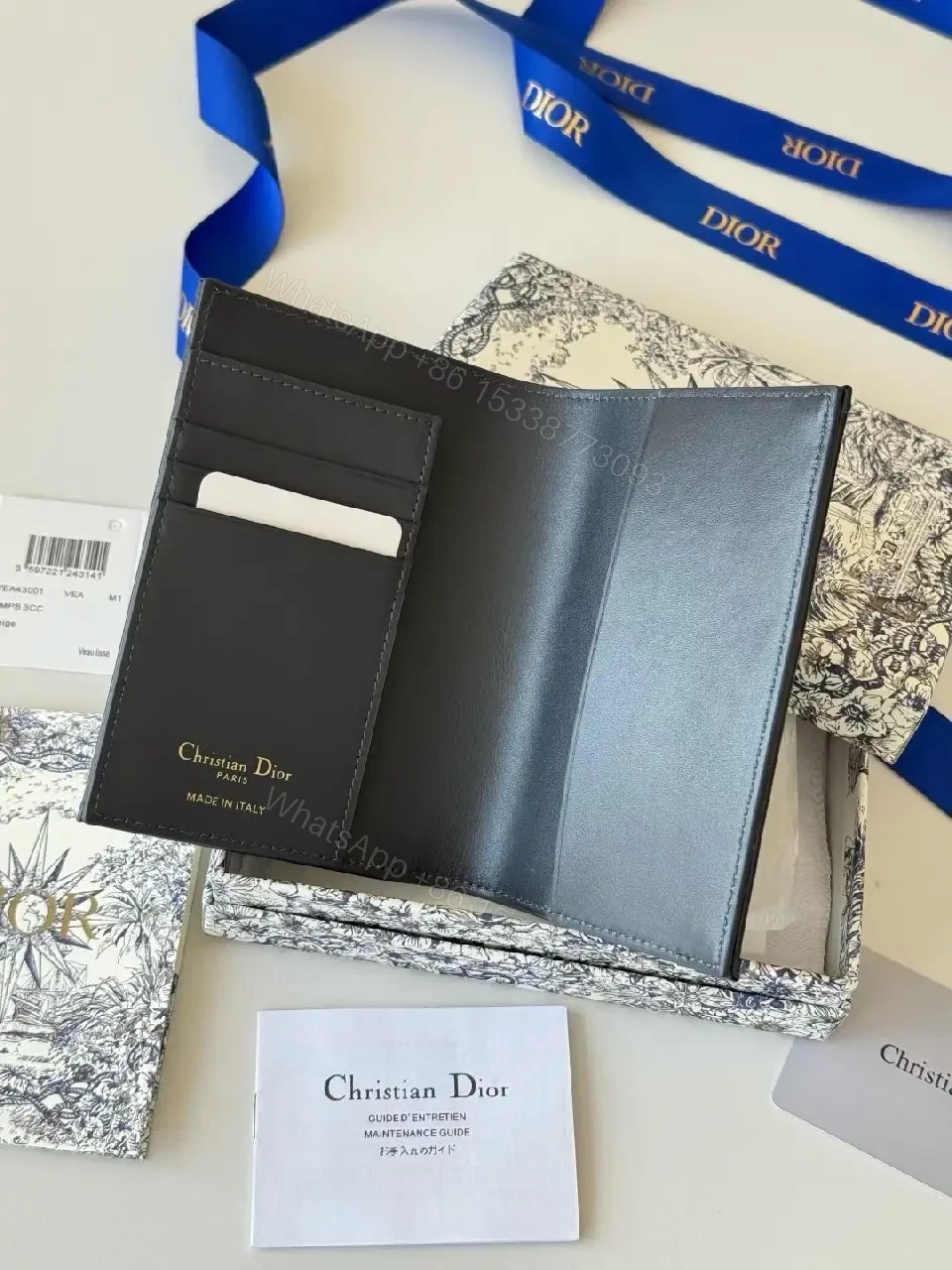 View 9 of Monochrome Textured Wallet with Gold Hardware - Luxe Style
