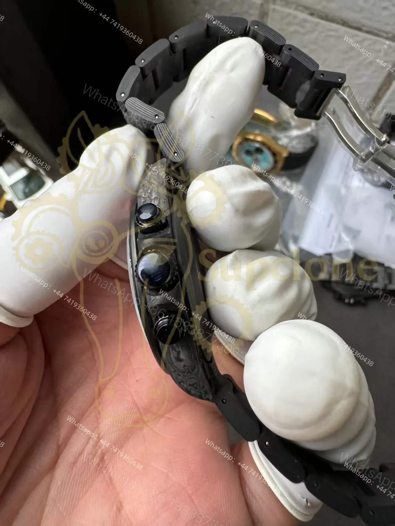 View 9 of Rolex Super Clone Carbon Fiber Daytona Rainbow Bezel Carbon Fiber Bracelet