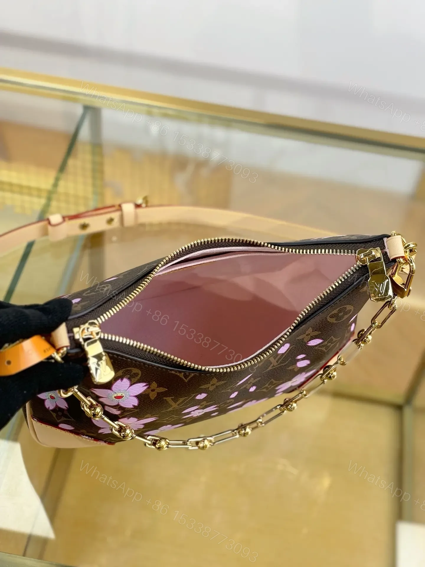 View 5 of Louis Vuitton x Takashi Murakami Boulogne PM Cherry Blossom Bag