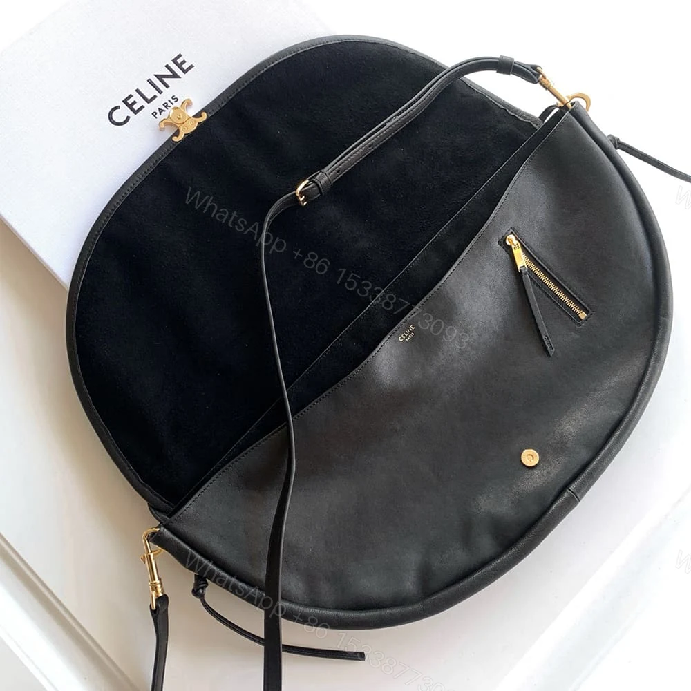 View 6 of CELINE HALFMOON SOFT TRIOMPHE BAG IN SUPPLE SHINY LAMBSKIN(HIGH-END GRADE)