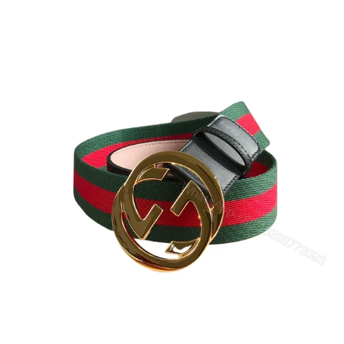 View 6 of GUCCI’S WEB BELT WITH G BUCKLE GREEN 4CM
