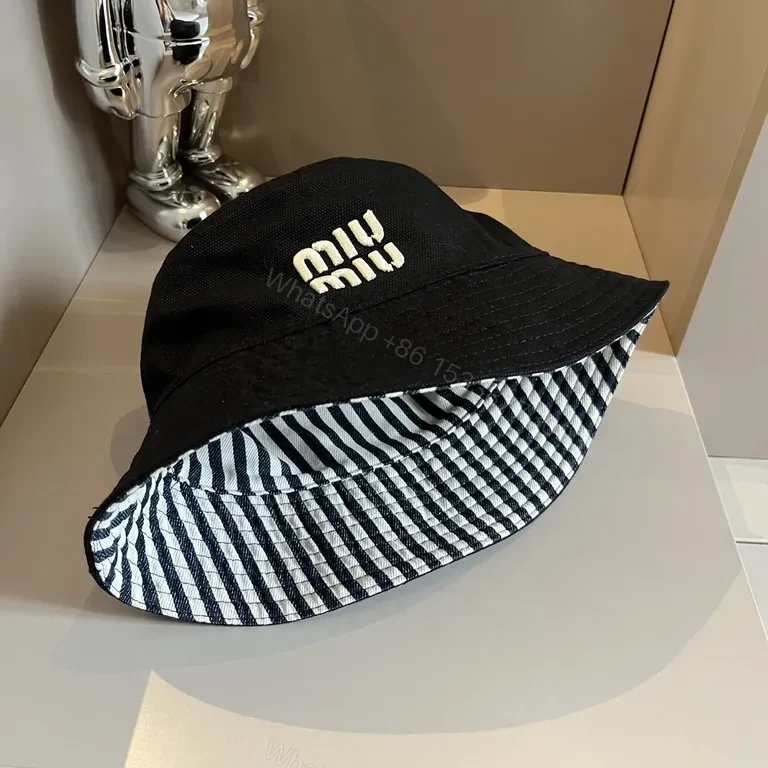 View 7 of Black Cotton-Twill Bucket Hat: Subtle Logo, Everyday Luxe