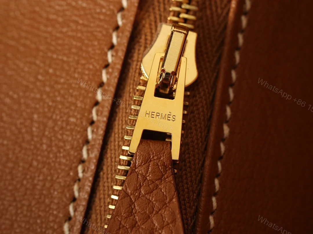 View 15 of 獨家純手工縫製高仿HermesBirkin30系列金棕金扣