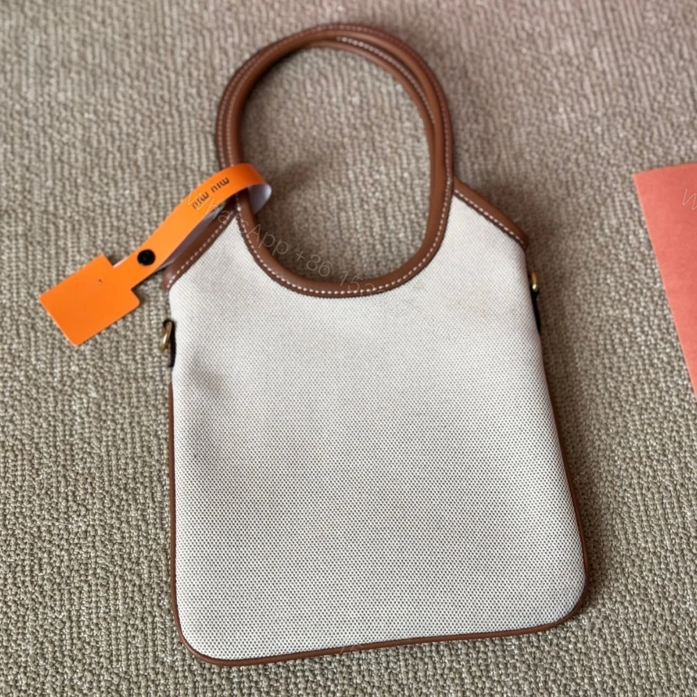 View 4 of MIUMIU IVY CANVAS AND BAG BEIGE 20CM