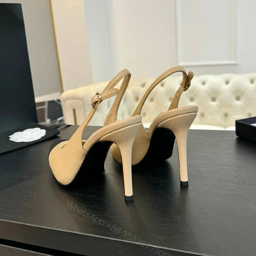 View 5 of Two-Tone Pointed-Toe Slingbacks: Luxe Comfort