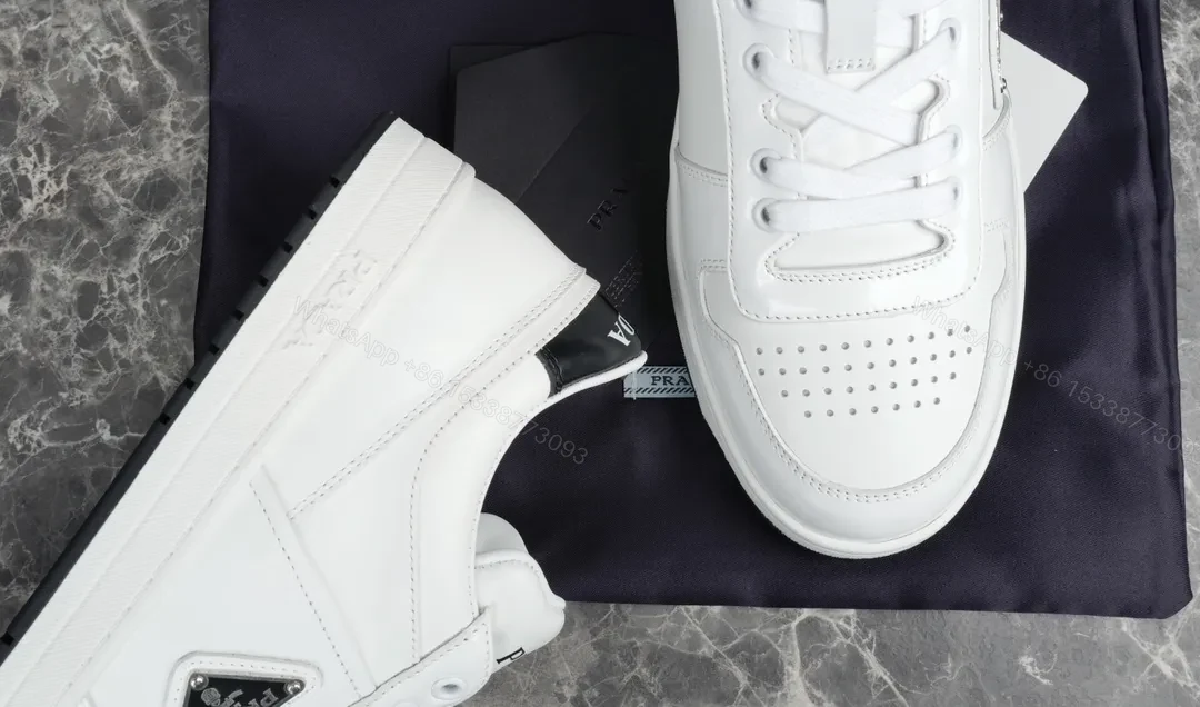 View 3 of White Leather Minimalist Sneakers, Luxury Sport-Luxe, Durable Comfort