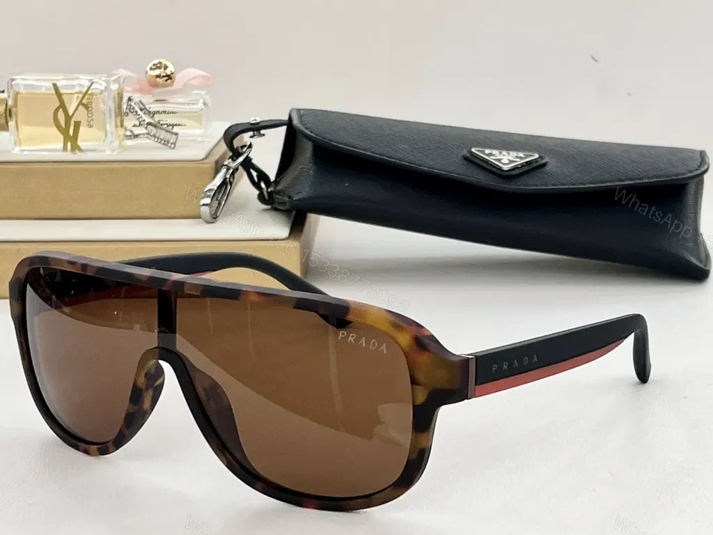 View 3 of Black Acetate Shield Sunglasses â€“ Prada Modern Luxe