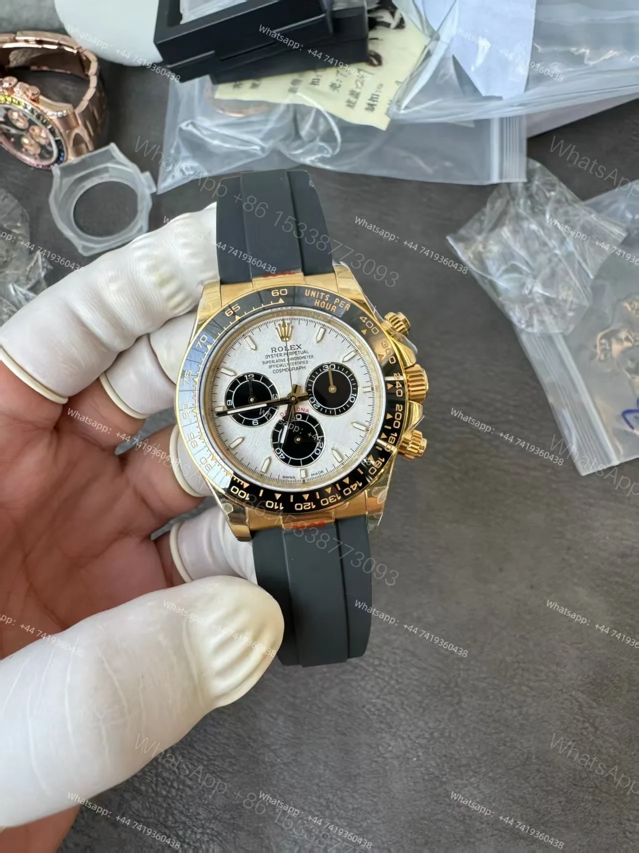 View 2 of Rolex Super Clone Daytona M126518LN-0016 18K Gold Meteorite Dial 4131 Movement