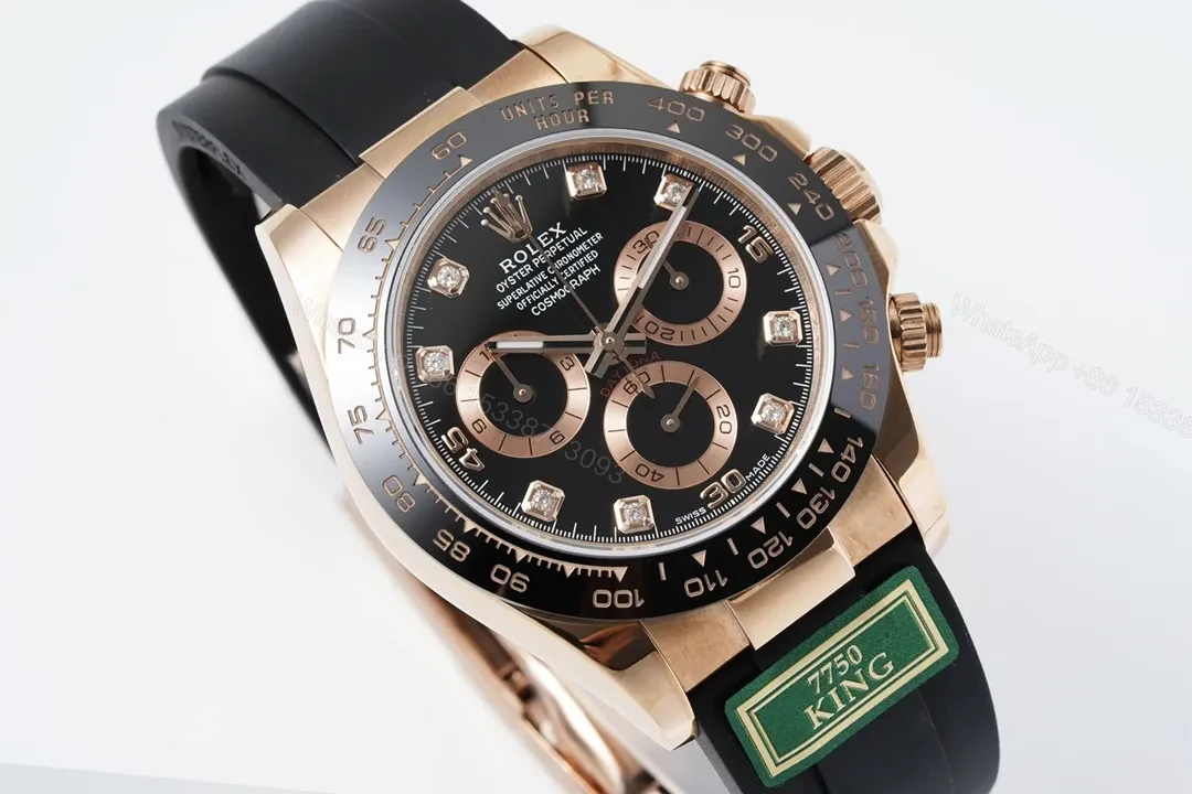 View 4 of GM Factory Clean Factory KING Rolex Daytona Rose Gold Black Dial
