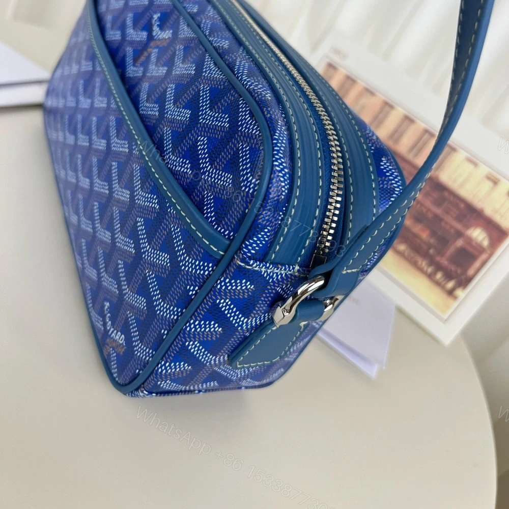 View 3 of 高仿Goyard*CAPVEP6相機郵差包藍色小號免檢版