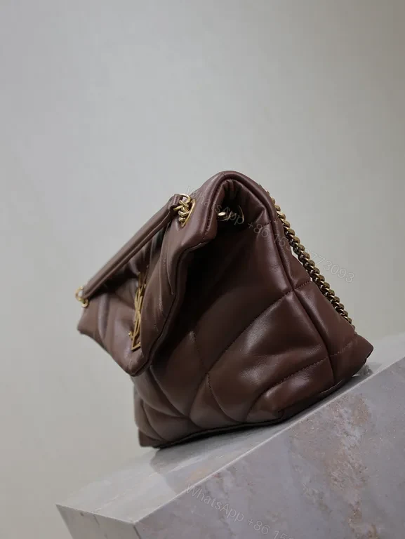 View 6 of Chic Quilted Burgundy Leather Crossbody with Gold Hardware