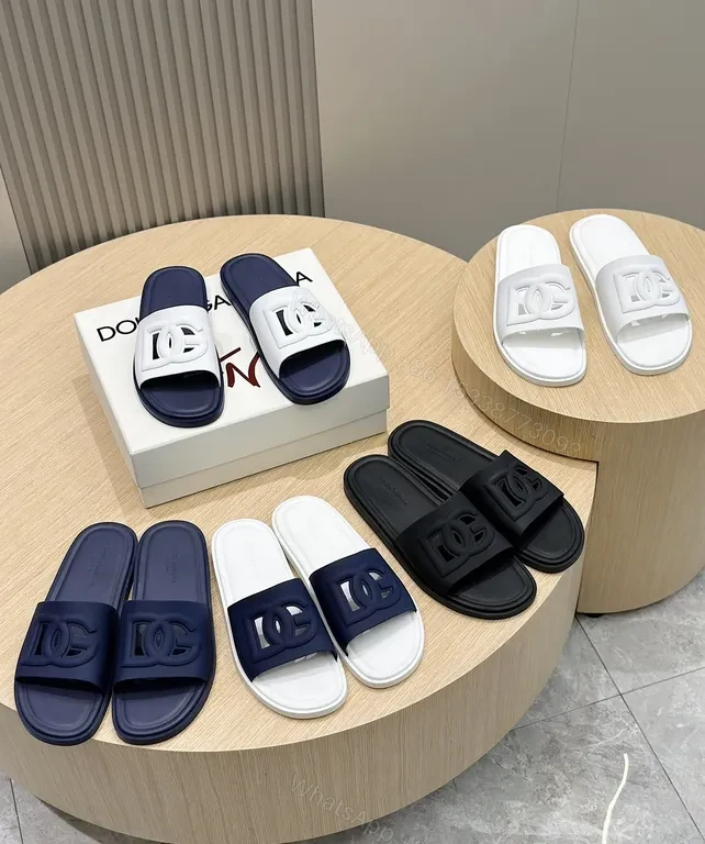 View 6 of Dolce & Gabbana Black Logo Slide: Effortless Comfort
