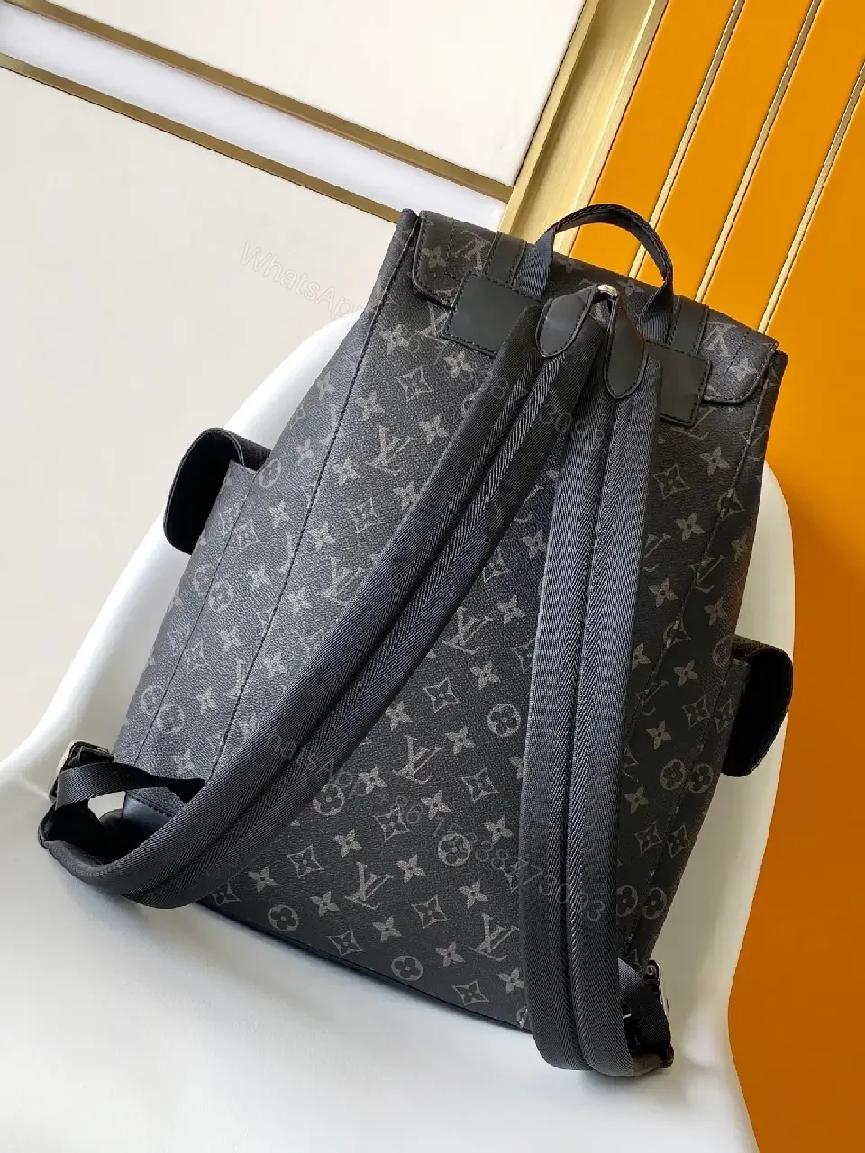 View 7 of Patterned Luxury Backpack with Signature Stripe: All-Day Style