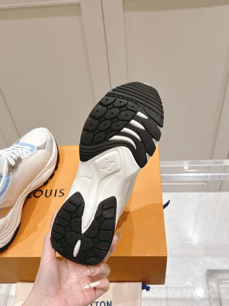 View 6 of Chunky Luxe Sneakers: Subtle Monogram, Premium Knit & Leather