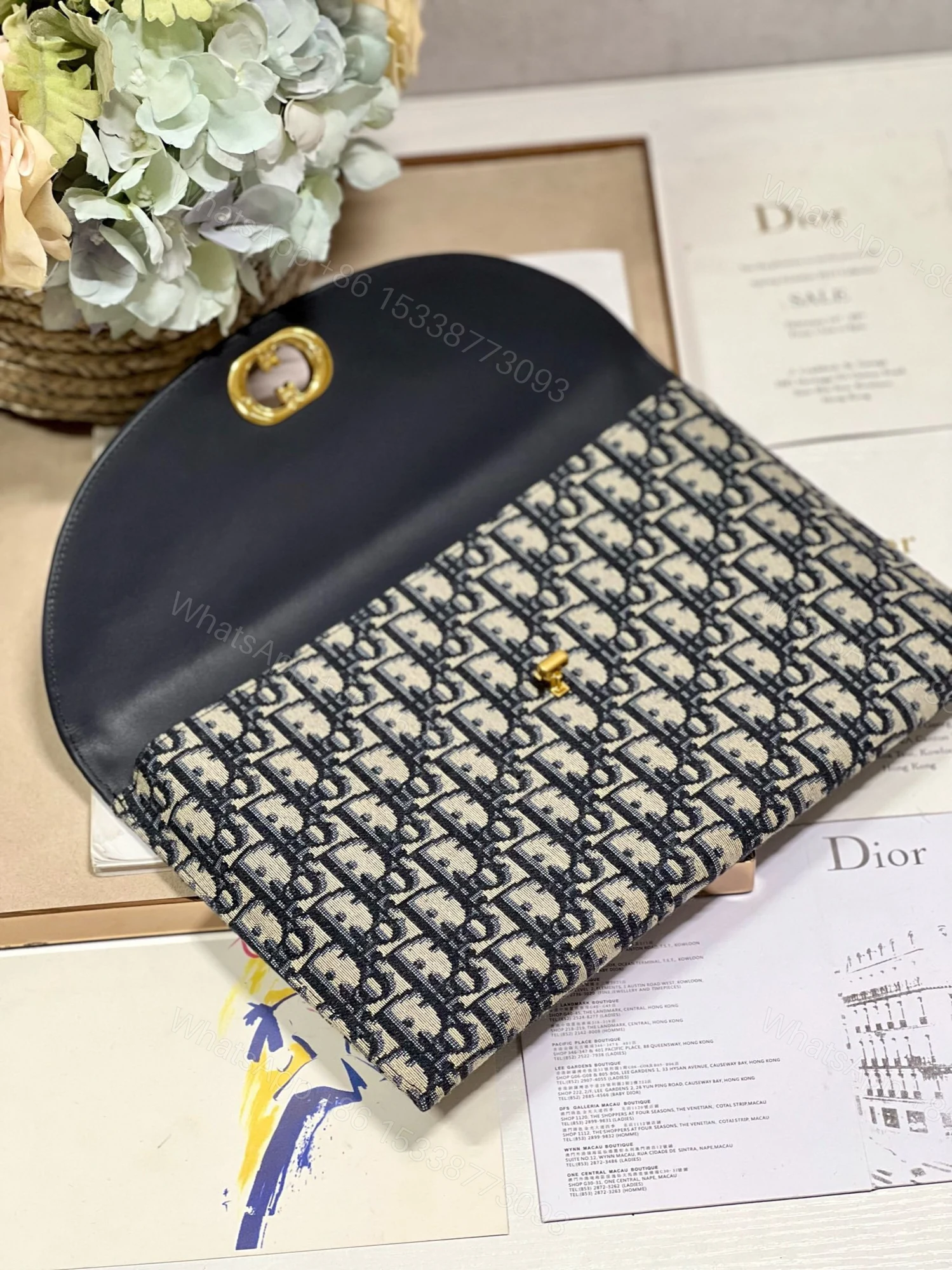 View 6 of Dior 30 Montaigne Avenue Monogram Handbag Like Auth 30x18x2cm