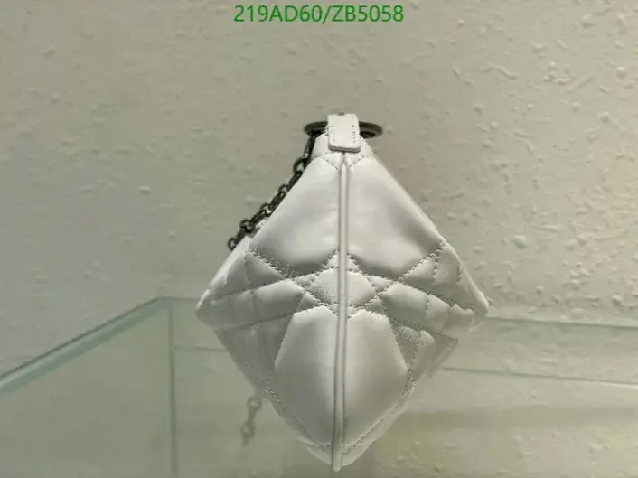 View 9 of Dior Replica Quilted Leather Medium Bag ZB50585 in Black and White