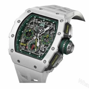 View 3 of Richard Mille RM 11-03 Le Mans Classic Super Clone : White ATZ Ceramic Flyback Chronograph