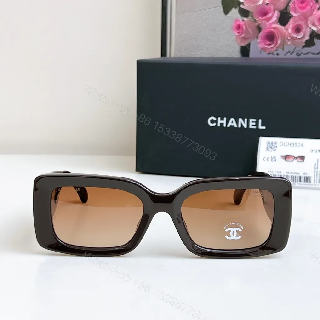 View 2 of Bold Black Leather-Accented Sunglasses with Gold Accents