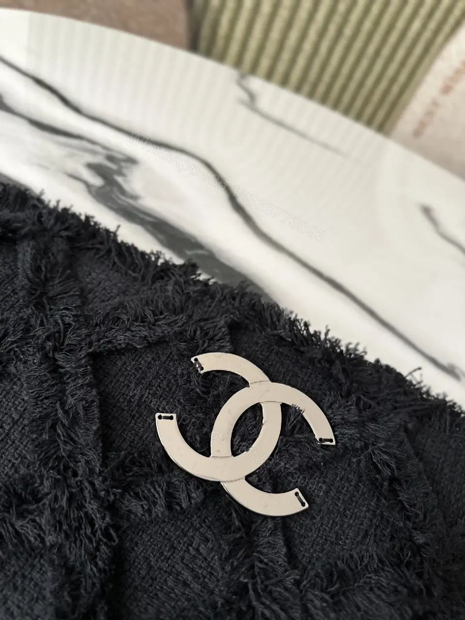 View 7 of Black Lace Wallet Clutch — Elegant Evening Compact, Double-C C hardware