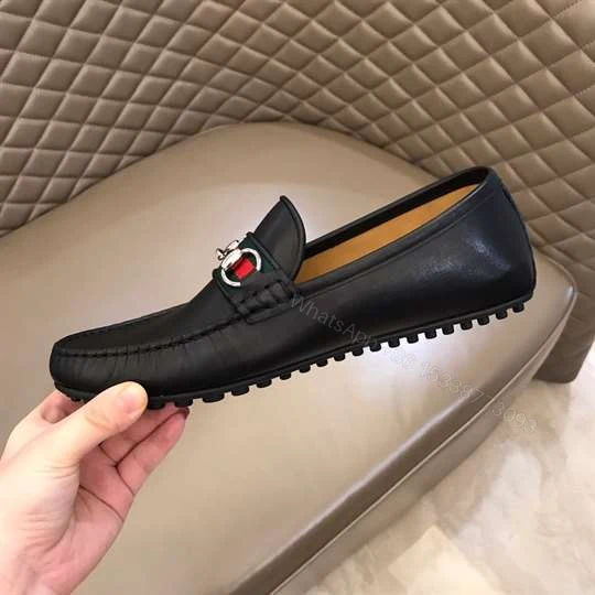 View 3 of GUCCI GUCCI LEATHER DRIVER WITH WEB – LDG010