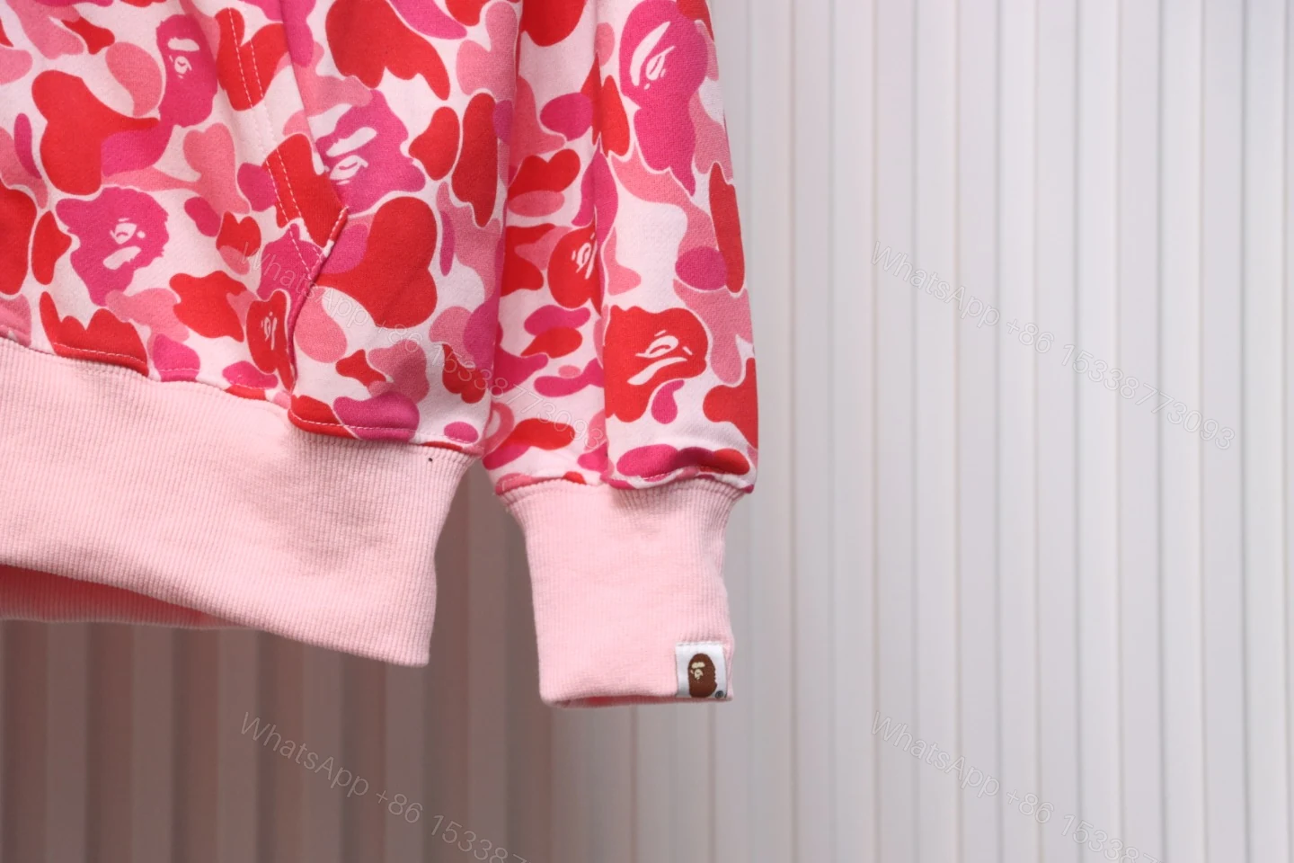 View 7 of BAPE Camouflage Double Hat Hoodie Pink