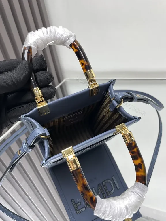 View 2 of Fendi Structured Luxe Bag: Gold Hardware, Logo Front