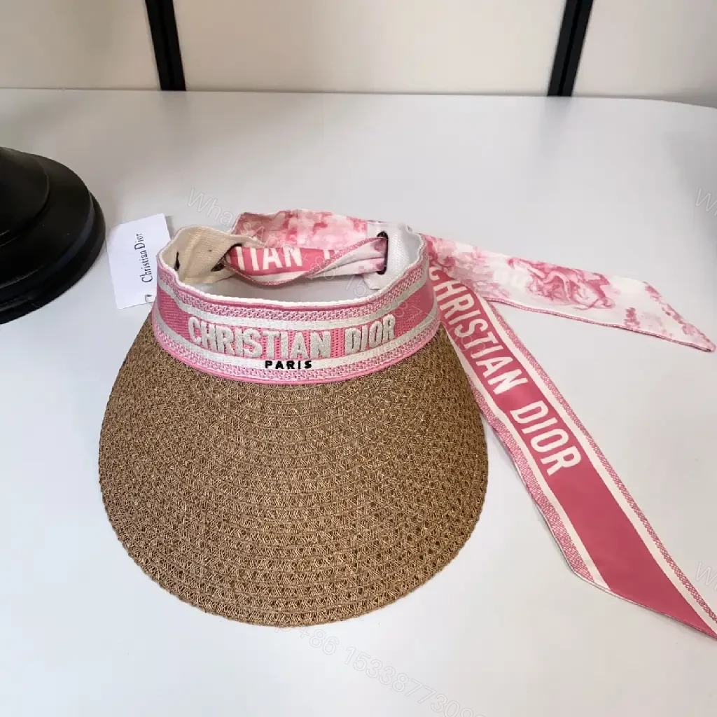 View 7 of Straw Visor with Pink Band: Luxe, Breathable, All-Day Comfort