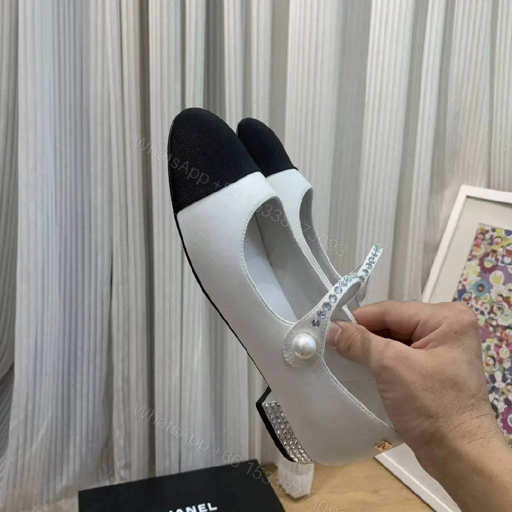 View 8 of Two-Tone Crystal T-Strap Mary Jane Flats, Luxe Comfort