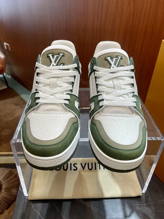 View 2 of Olive LV-Inspired High-Top Sneaker: All-Day Comfort