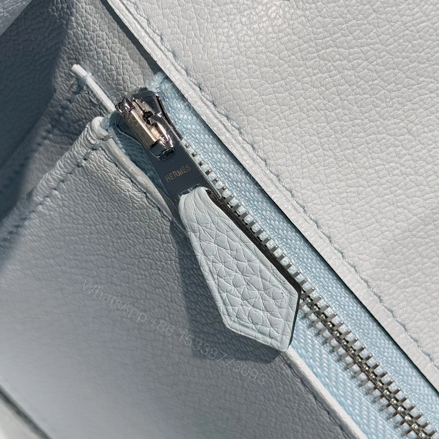 View 6 of HERMES BIRKIN 25 IN CLOUD BLUE SILVER HARDWARE