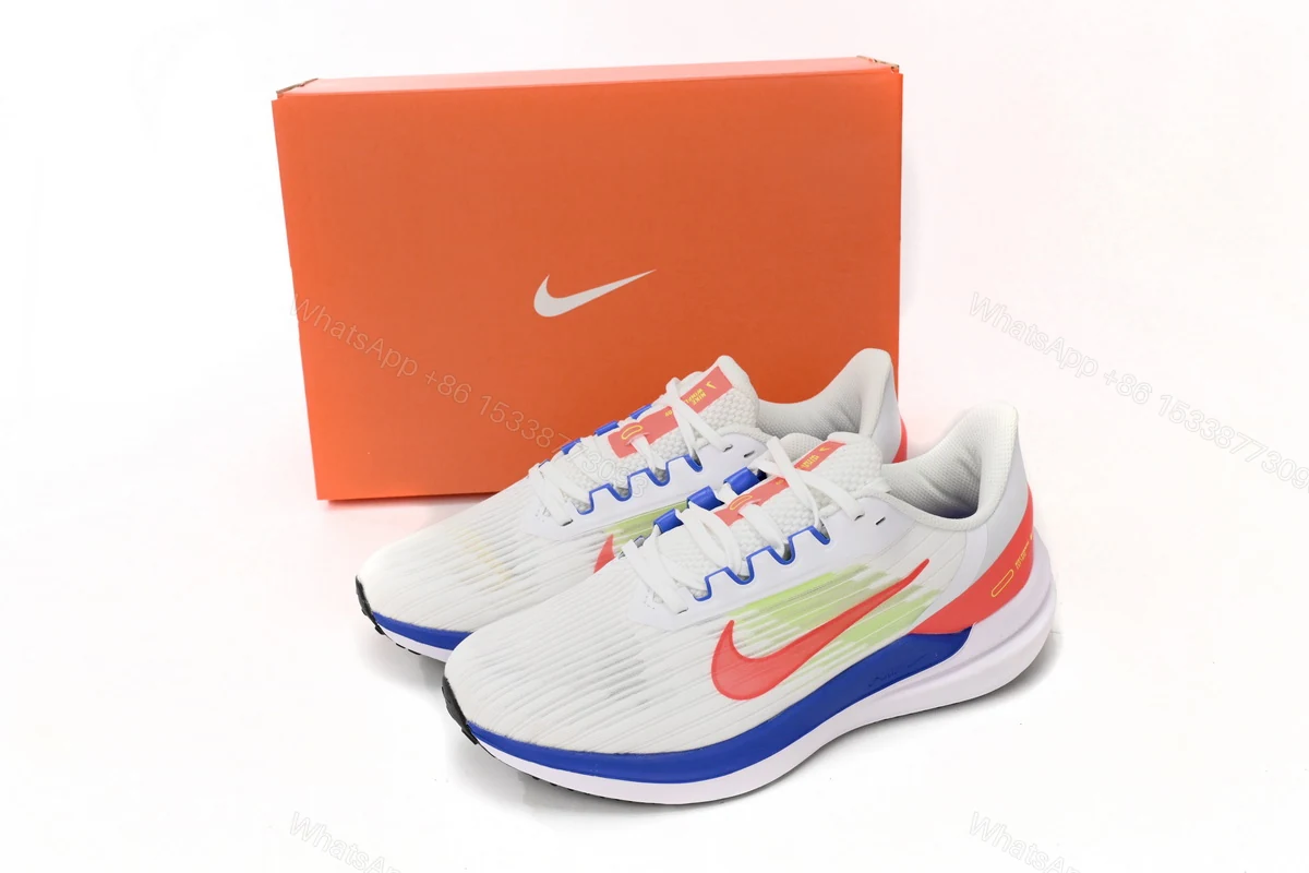 Nike Air Winflo 9 White Blue Red DX3355-100 — view 2