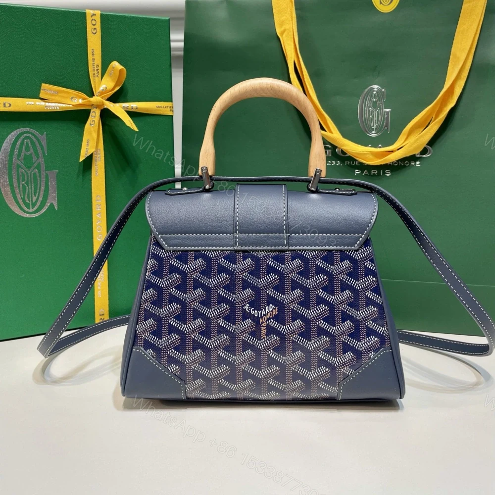 View 2 of 高仿Goyard*SAIGONP櫸木手柄單肩包深藍免檢版
