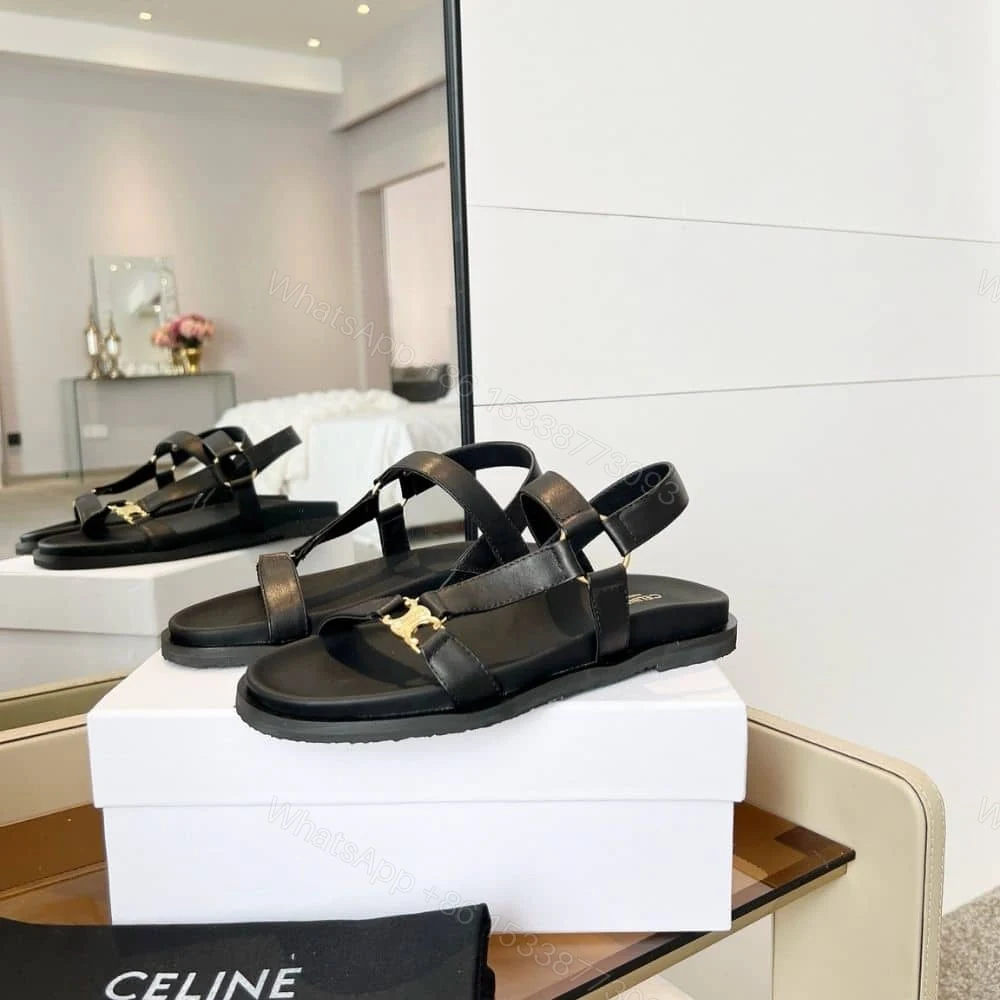 View 3 of CELINE MAUD SANDAL WITH TRIOMPHE BLACK 362225042C 38NO