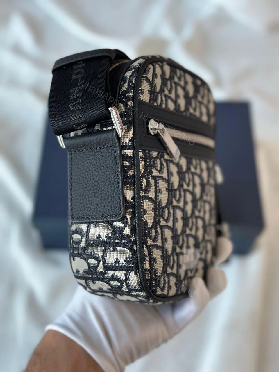 View 3 of CHRISTIAN DIOR Oblique Messenger Pouch Beige