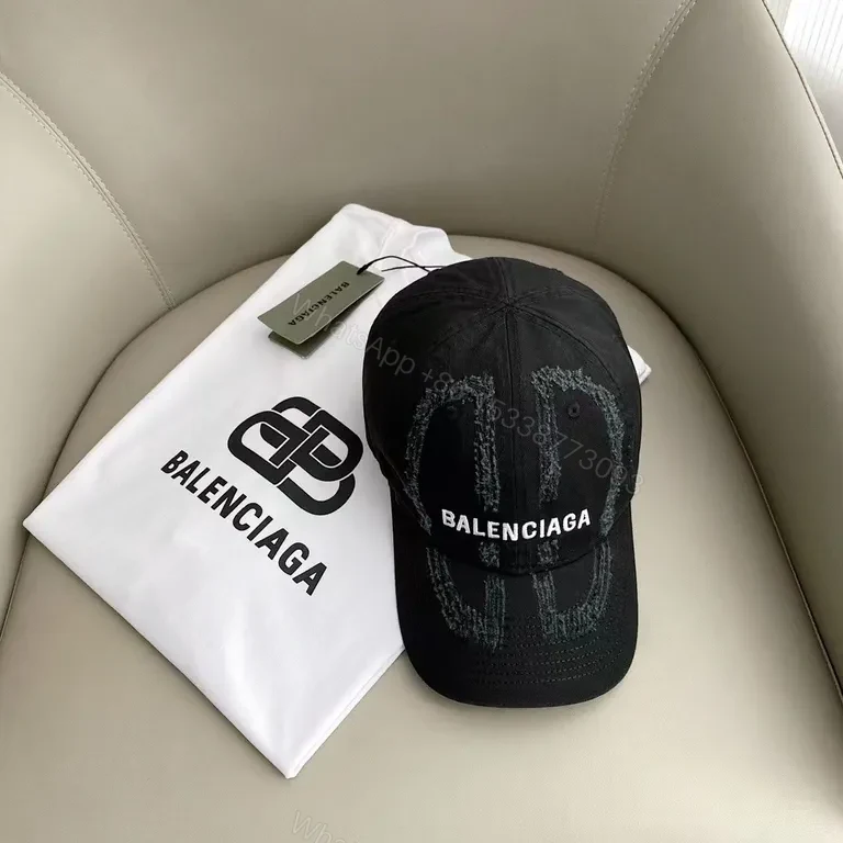 View 8 of Balenciaga Logo Tee & Cap Set: Premium Luxury Casual Duo