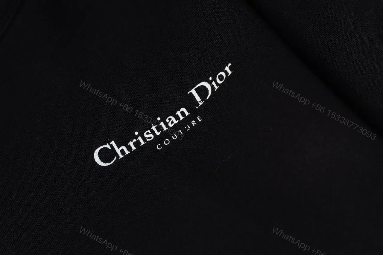 View 10 of Minimalist Black Hoodie – Subtle Dior Detail Luxury Streetwear