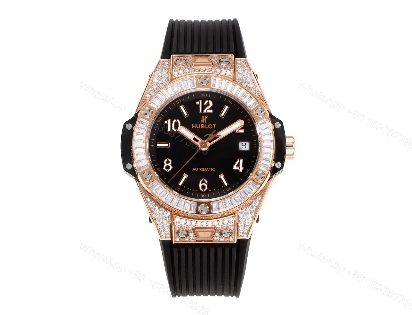 Hublot Big Bang Rose Gold Black Watch — view 1