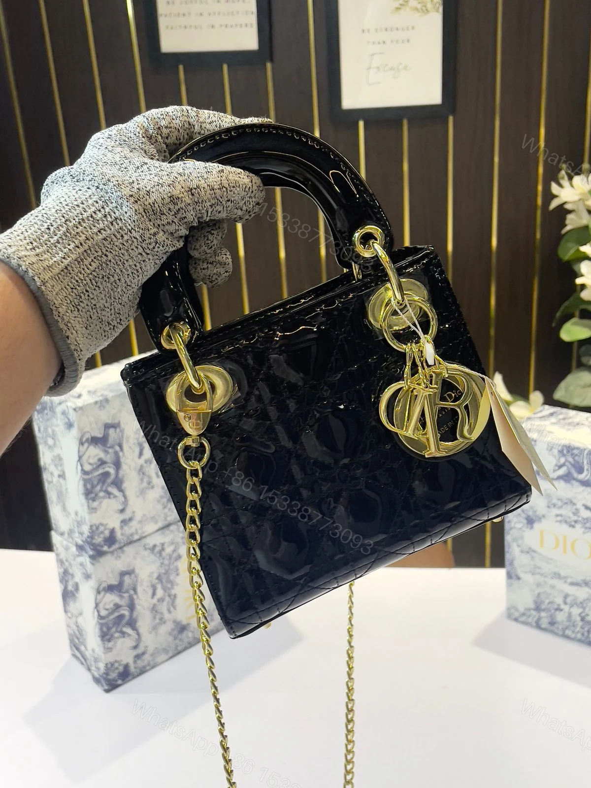 View 2 of First Copy Lady Dior Signature Small Bag
