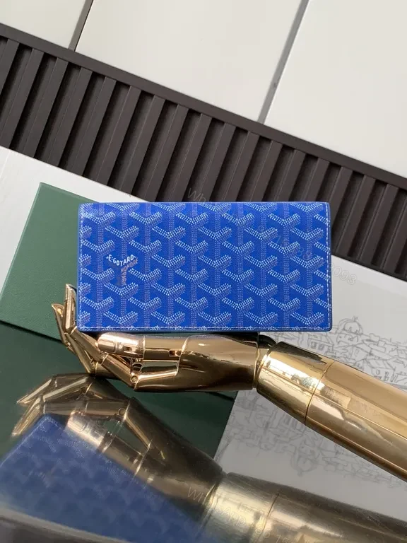 View 5 of Blue Goyard-Inspired Wallet: Patterned Long Wallet, Everyday Premium