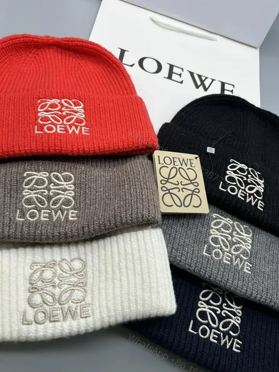 View 6 of Iconic LOEWE Beanie: Black Wool Blend, Minimal Luxury, All-Season Warmth Beanie