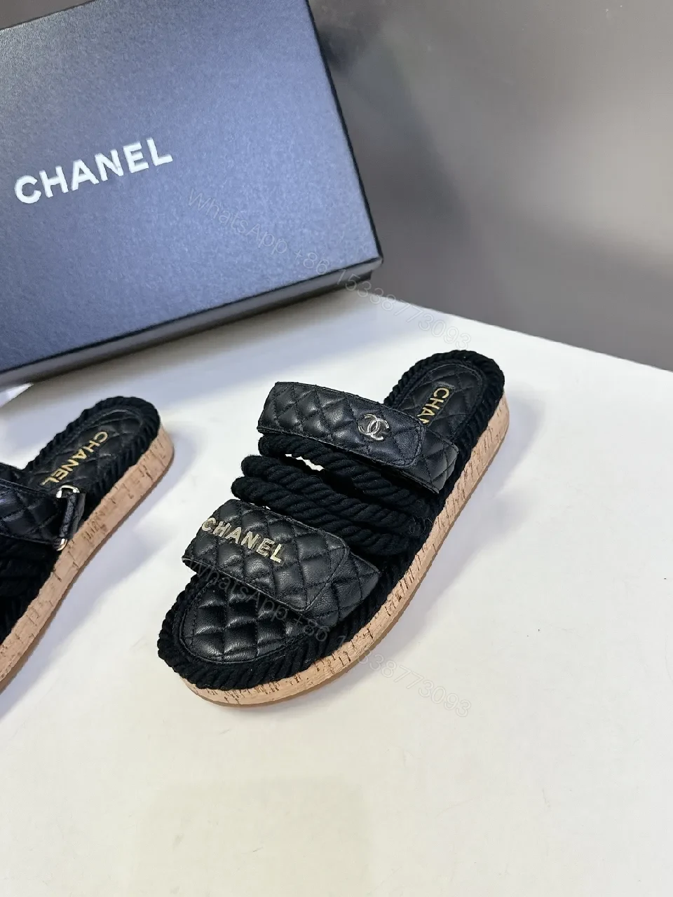 View 6 of Quilted Leather Slip-Ons with Rope Embellishment, Luxe Casual-Wear