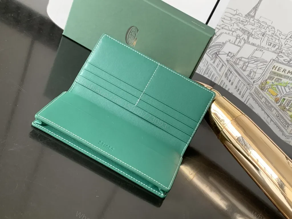 View 4 of Teal Signature Wallet: Iconic Pattern, Everyday Luxury Cardholder